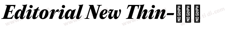 Editorial New Thin字体转换